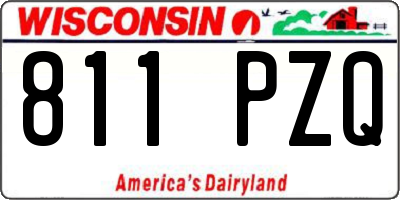 WI license plate 811PZQ
