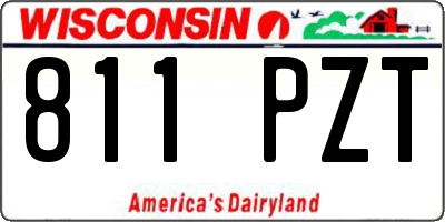 WI license plate 811PZT