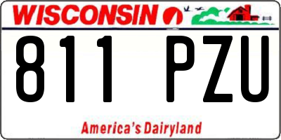 WI license plate 811PZU