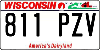 WI license plate 811PZV