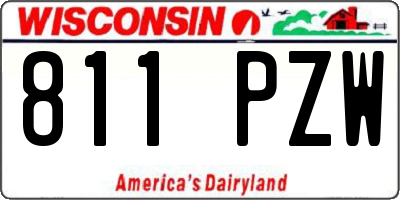 WI license plate 811PZW