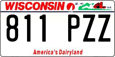 WI license plate 811PZZ
