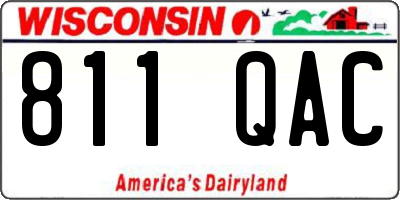 WI license plate 811QAC