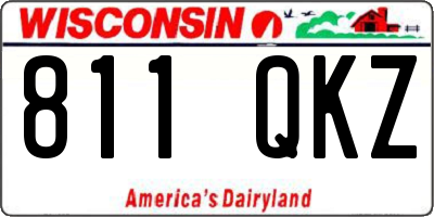 WI license plate 811QKZ