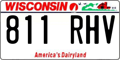 WI license plate 811RHV