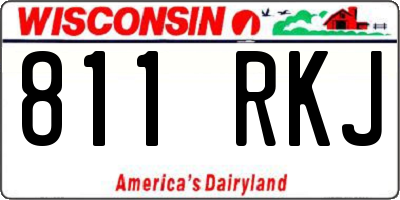 WI license plate 811RKJ