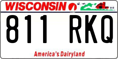 WI license plate 811RKQ