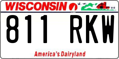 WI license plate 811RKW