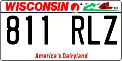 WI license plate 811RLZ