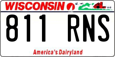 WI license plate 811RNS