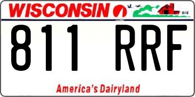 WI license plate 811RRF