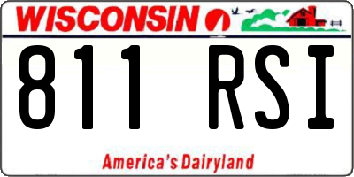WI license plate 811RSI
