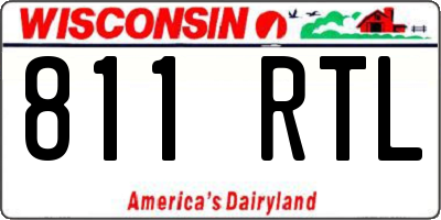WI license plate 811RTL