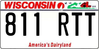 WI license plate 811RTT