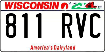WI license plate 811RVC