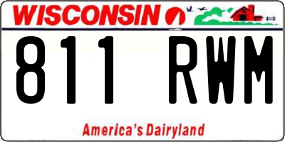 WI license plate 811RWM