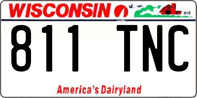 WI license plate 811TNC