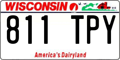 WI license plate 811TPY