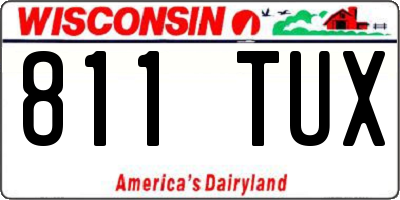 WI license plate 811TUX