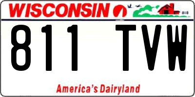 WI license plate 811TVW