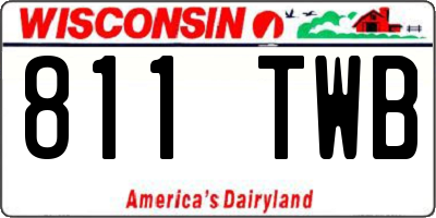 WI license plate 811TWB
