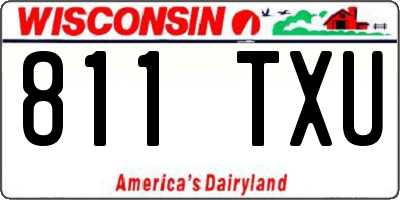 WI license plate 811TXU