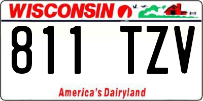 WI license plate 811TZV