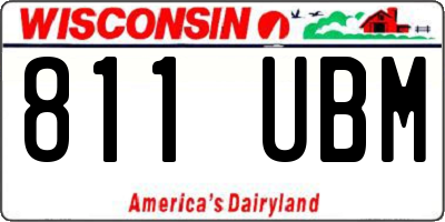 WI license plate 811UBM