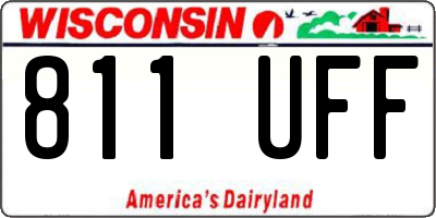 WI license plate 811UFF