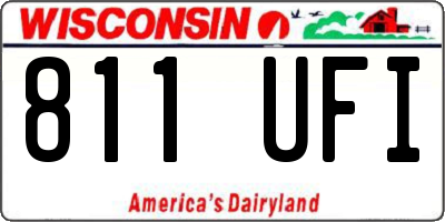 WI license plate 811UFI