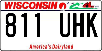 WI license plate 811UHK