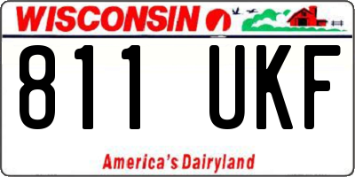 WI license plate 811UKF