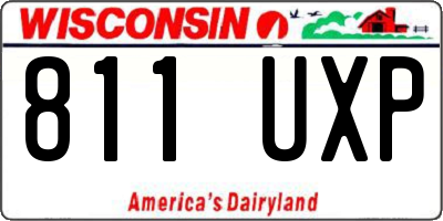 WI license plate 811UXP