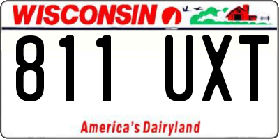 WI license plate 811UXT