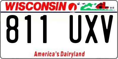 WI license plate 811UXV