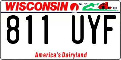 WI license plate 811UYF