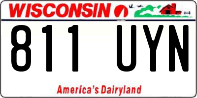 WI license plate 811UYN