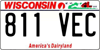 WI license plate 811VEC