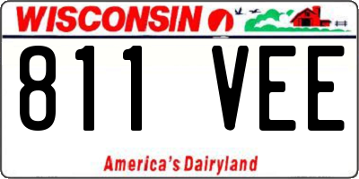 WI license plate 811VEE