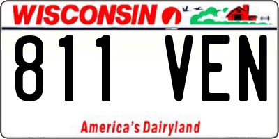WI license plate 811VEN