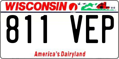 WI license plate 811VEP
