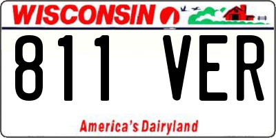 WI license plate 811VER