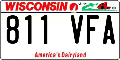 WI license plate 811VFA