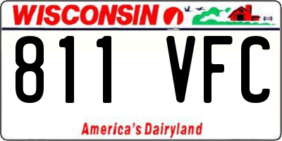 WI license plate 811VFC