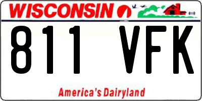 WI license plate 811VFK