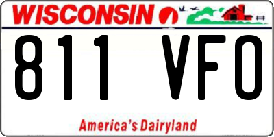 WI license plate 811VFO