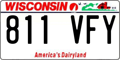 WI license plate 811VFY
