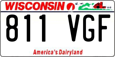 WI license plate 811VGF