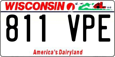 WI license plate 811VPE