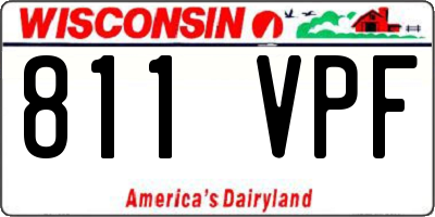 WI license plate 811VPF